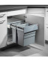 Poubelle de cuisine tri sélectif 2 bacs encastrable 50L (30+19) Hailo Easy Cargo