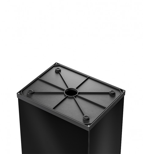 socle poubelle de cuisine grand volume 40L Hailo Big-Box Swing L noire