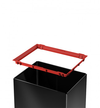 cadre  poubelle de cuisine grand volume 40L Hailo Big-Box Swing L noire