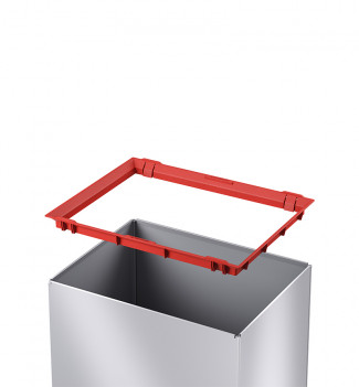 cadre poubelle de cuisine grand volume 50L Hailo Big-Box Swing XL argenté