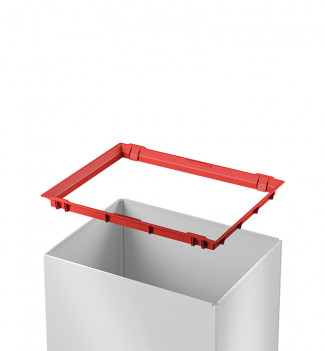 cadre poubelle de cuisine grand volume 50L Hailo Big-Box Swing XL blanche