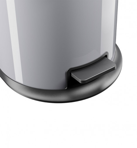 pédale poubelle de cuisine design à pédale 12L Hailo Pure M argentée