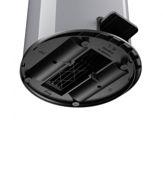 socle poubelle de cuisine design à pédale 12L Hailo Pure M argentée