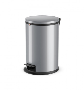 poubelle de cuisine design à pédale 12L Hailo Pure M argent