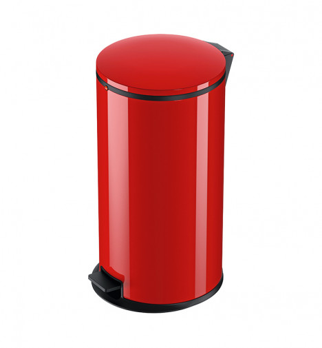 poubelle de cuisine design à pédale 40L ​Hailo Pure XL rouge