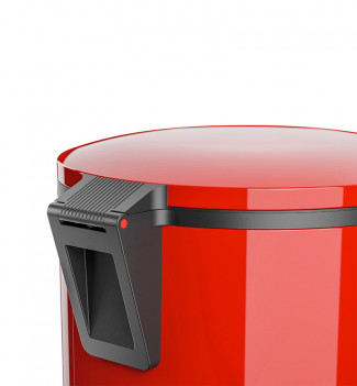 charniere poubelle de cuisine design à pédale 40L ​rouge Hailo Pure XL