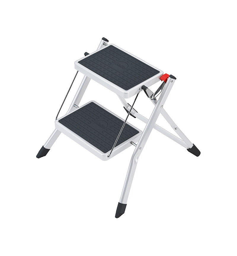 Hailo Blanc Marche Pied 2 Marches Pliable Antiderapant En Acier Mini - Image 6