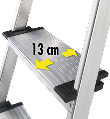 Nez de marche pour escabeaux Hailo XXL installé