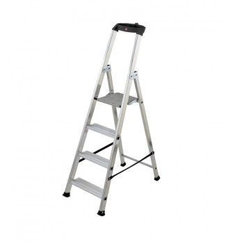 escabeau alu pro en entier avec la tablette alu pro installée