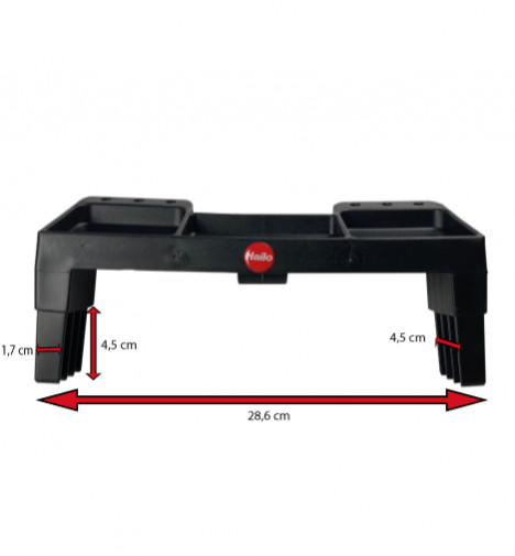 Dimensions Tablette porte-outils pour escabeaux Hailo PEHD