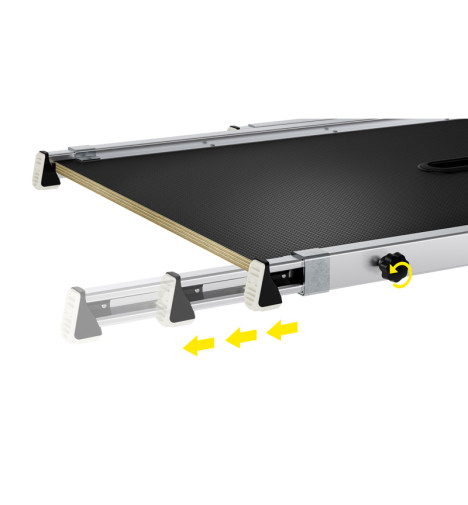 Pied télescopique plateforme de travail pour escalier en aluminium Hailo TP2 Pro