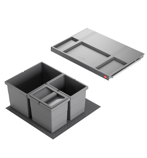 Poubelle de cuisine encastrable AS Allegro S220 14L + 2x6,5L Hailo