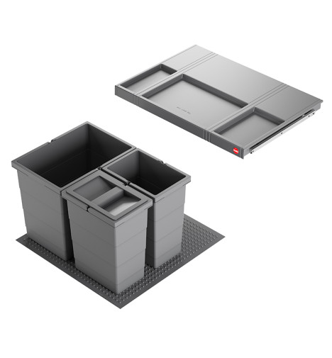 Poubelle de cuisine encastrable AS Allegro S295 18L + 2x8L Hailo