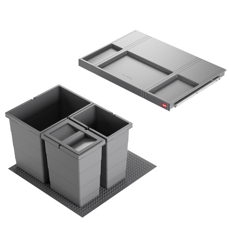 Poubelle de cuisine encastrable AS Allegro S295 18L + 2x8L Hailo