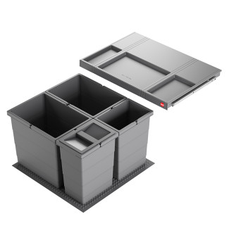 Poubelle de cuisine encastrable AS Allegro S295 2x18L + 2x8L Hailo