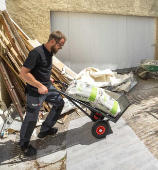 Diable de chantier 300kg mis en situation
