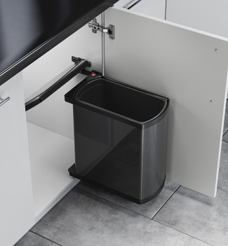 Poubelle encastrable pour porte battante 18L Hailo AS Uno
