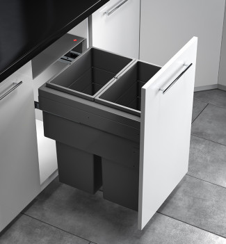 Poubelle de cuisine tri sélectif 2 bacs encastrable 70L (35+35) Hailo AS Euro Cargo 450 NT480