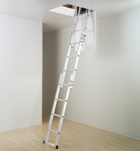 Echelle de grenier escamotable 3x4 échelons en aluminium Hailo HobbyStep