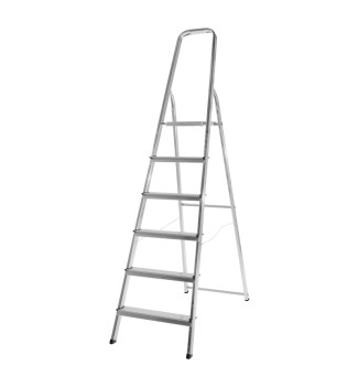 Escabeau ménager pliable en aluminium 6 marches léger Selekta