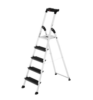 Escabeau professionnel en aluminium 5 marches extra larges Hailo 4XL BlackLine Pro