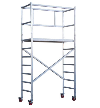 Échafaudage professionnel Expert Pro Taille M 1,9m/3,9m en aluminium Hailo