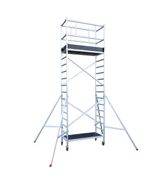 Échafaudage professionnel Expert Pro Taille L 3,65m/5,65m en aluminium Hailo