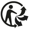 Logo informatif sur le fait que la poubelle est conçu pour le tri des déchets