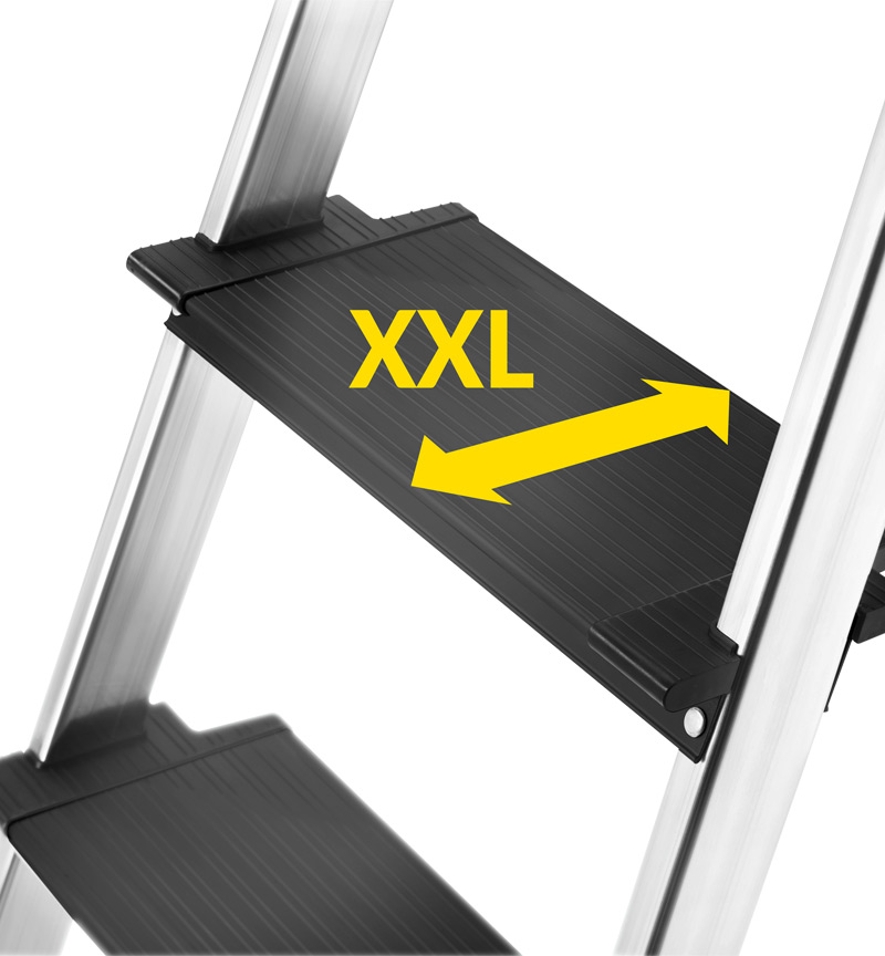 Large marche escabeau